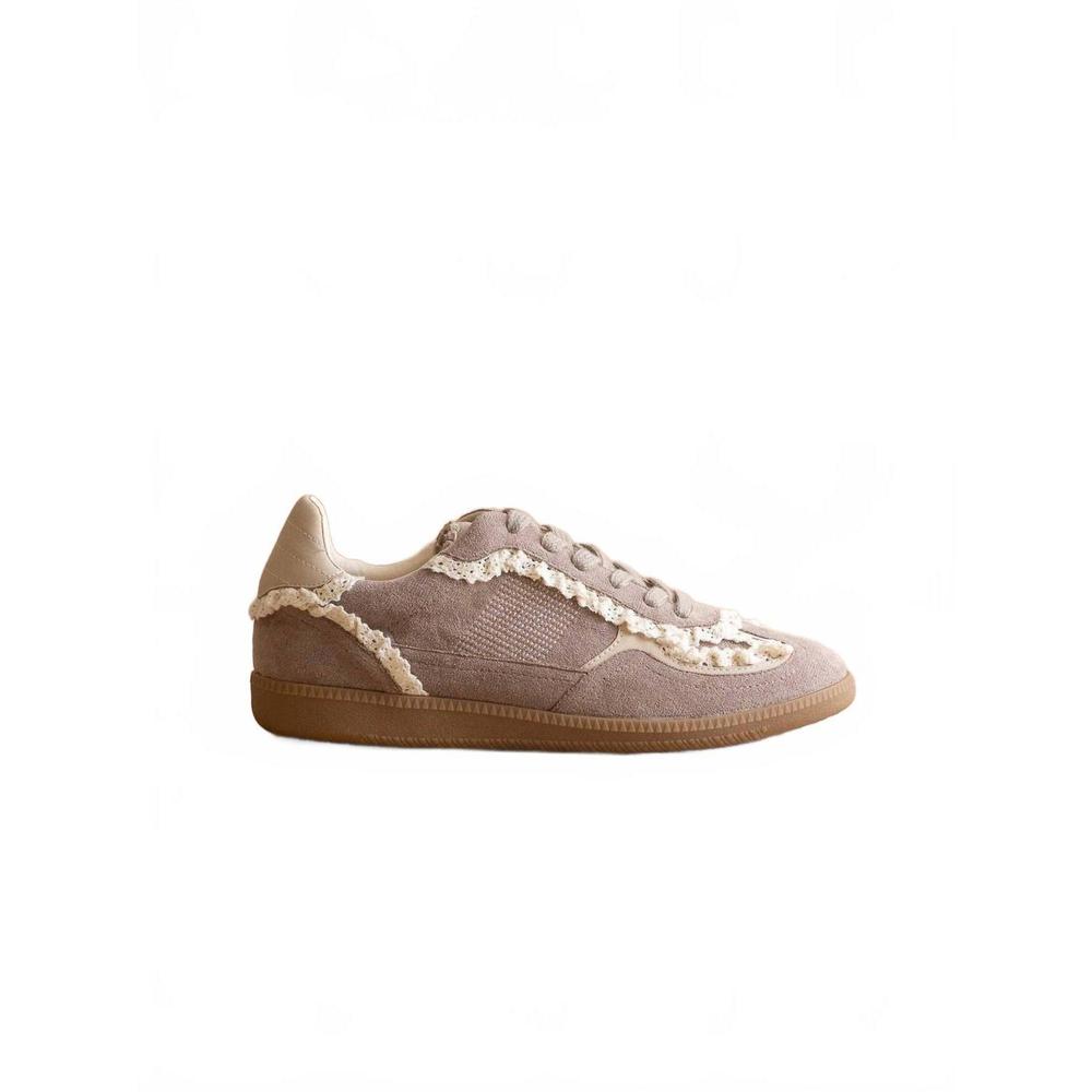 NEW OASIS SOCIETY women's lace trimmed retro sneaker in dark grey - Picture 2 of 4